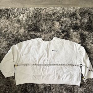 Champion White Crewneck Sweatshirt